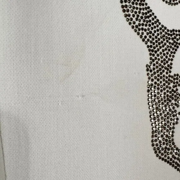 Zadig & Voltaire Vedy Bis Skull Ecru Single Breasted Blazer Size 36 Sm Corpcore - Picture 13 of 15